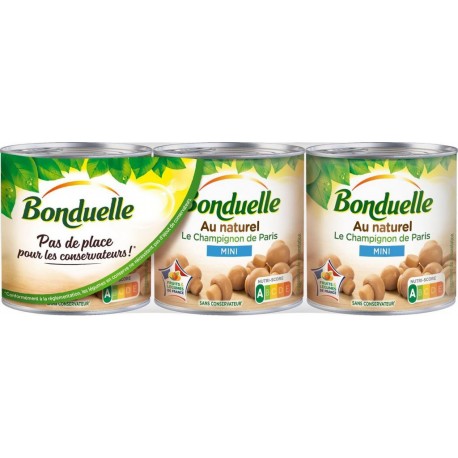 BONDUELLE Le Champignon de Paris MINI 3x115g