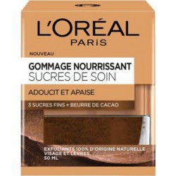 L'Oréal GOMMAGE NOURISSANT SUCRES DE SOIN 3 Sucres fins + Beurre de Cacao 50ml