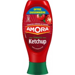 Amora Tomato Ketchup Tomates Mûries au Soleil Offre Saisonnière 550g (lot de 5)