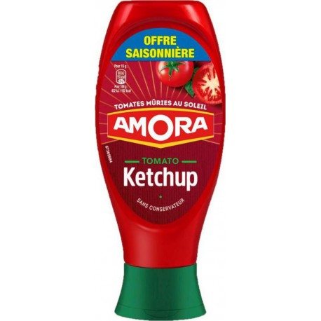 Amora Tomato Ketchup Tomates Mûries au Soleil Offre Saisonnière 550g (lot de 5)