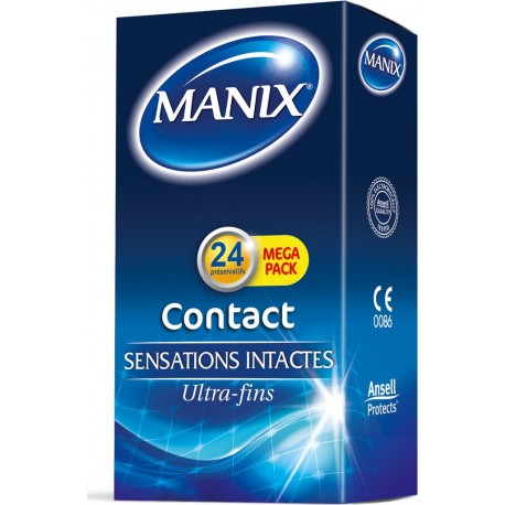 Manix Préservatif contact Ultra-fins Sensations Intactes x24 (lot de 2 soit 48 préservatifs)