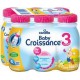 Candia Baby Croissance - Lait de suite liquide 3 saveur Vanille 10 mois 6x25cl
