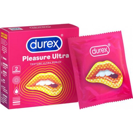 Durex Préservatifs Pleasure Ultra Texture Ultra Perlée x2