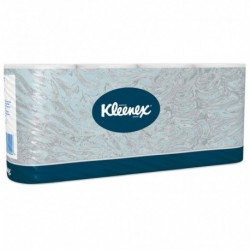 Kleenex Ultra Papier Toilette Blanc Aquatube 8 Rouleaux (lot de 2 soit 16 rouleaux)
