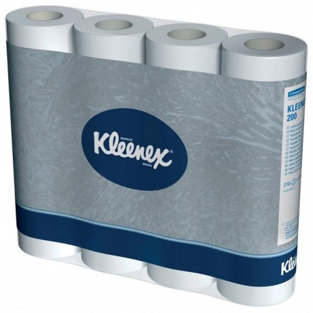 Kleenex Papier Toilette Blanc Aquatube 12 Rouleaux (lot de 2 soit 24 rouleaux)