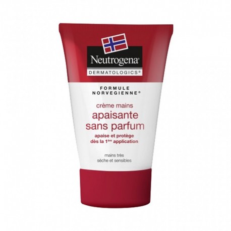 Neutrogena Formule Norvégienne Crème Mains Apaisante Sans Parfum Mains Très Sèches et Sensibles 50ml (lot de 3)