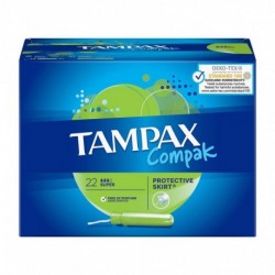 TAMPAX Compak Tampon Super Protective Skirt x22 (lot de 4)