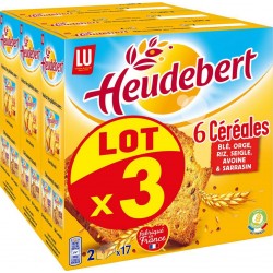 Biscottes Heudebert 6 céréales 300g (lot de 3)
