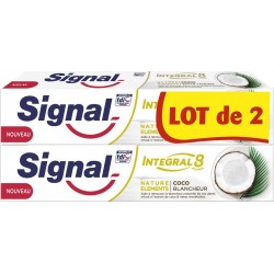 Signal Dentifrice Blancheur Nature Elements Integral8 Coco 75ml (lot de 2) tube 75ml