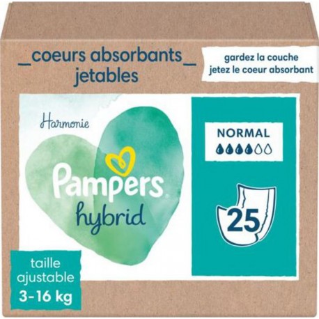 PAMPERS COUCHES HYBID NORMAL X25