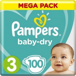 PAMPERS BABY DRY MEGA T3 X100