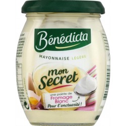 Bénédicta Mayonnaise Légère Mon Secret Une Pointe de Fromage Blanc 260g (lot de 6)