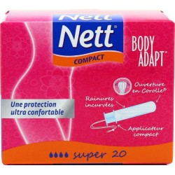 NETT TAMPON APPLICATEUR COMPACT Body Adapt x20 boîte 20
