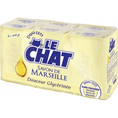 Le Chat Savon de Marseille Douceur glycérinée 6x100g