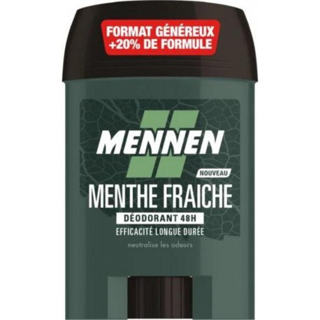 MENNEN Homme Stick Large Menthe Fraîche 48h 60ml