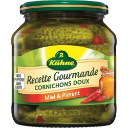 Kuhne Cornichon doux Miel & piment 300g