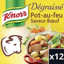 KNORR Bouillon pot-au-feu dégraissé Saveur Boeuf x12 120g