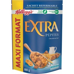 Kellogg’s Extra Pépites Chocolat Au Lait Maxi Format 800g (lot de 3)