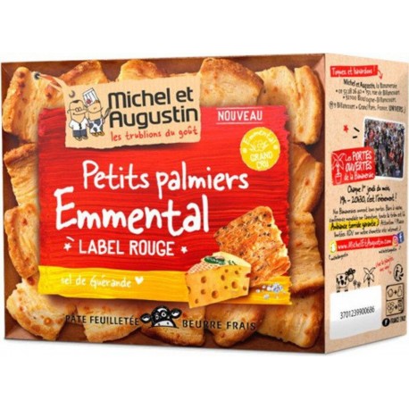 MICHEL ET AUGUSTIN Petits feuilletés à l'emmental label rouge et au sel de Guérande 90g