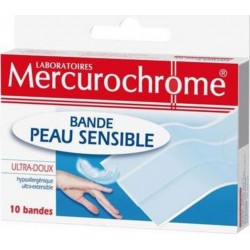 Mercurochrome Bande Peau sensible x10
