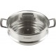 LE CREUSET Cuiseur vapeur inox classique 20 22 24cm et couvercle