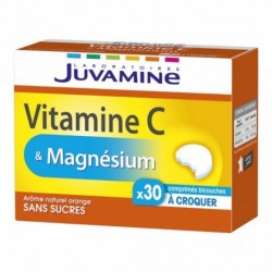 Juvamine Vitamine C & Magnésium Arôme Naturel Orange Sans Sucres (lot de 2)