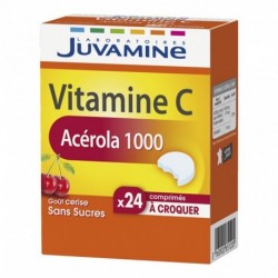 Juvamine Vitamine C Acérola 1000 Goût Cerise Sans Sucres (lot de 2)