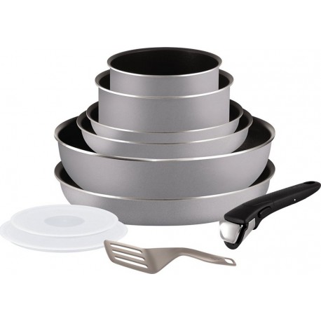 TEFAL Batterie de cuisine Ingenio Essential Gris 10p Non induc