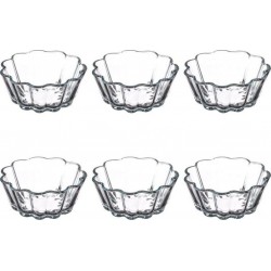 Lot de 6 Moules à Soufflé Verre 11cm Transparent