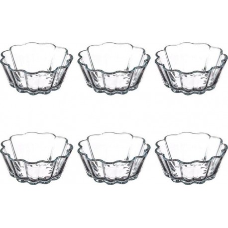 Lot de 6 Moules à Soufflé Verre 11cm Transparent