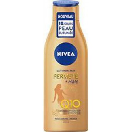 NIVEA Body - Lait hydratant fermeté + hâlé Q10 peaux claires à médium 200ml
