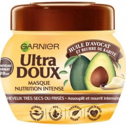 Garnier Masque Cheveux Nutrition Cheveux Très Secs Avocat Karité ULTRA DOUX 320ml