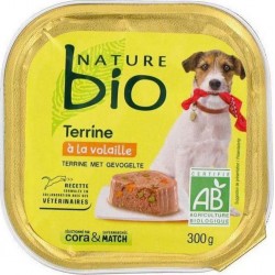 Nature bio Terrine bio pour chiens à la volaille 300g