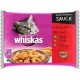 Whiskas Repas pour chats Tendres bouchées en sauce 4 Variétés 4 x 100g