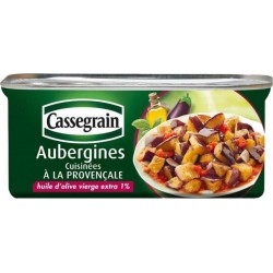 Cassegrain Aubergines Confites à la Provençale à l'Huile d'Olive Vierge-Extra 185g (lot de 10)