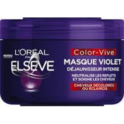 L'Oréal ELSEVE Masque Cheveux Décolorés ou Eclaircis Violet Déjaunisseur Color-Vive 250ml