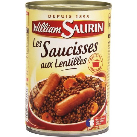 William Saurin Saucisses Lentilles 420g (lot de 6)
