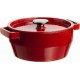 PYREX Cocotte ronde rouge en fonte 28cm SLOWCOOK