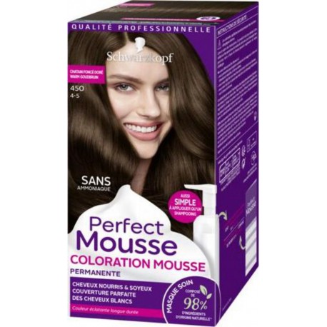 Schwarzkopf PERF MOUSSE Châtain Foncé Doré 450