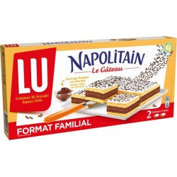 LU Napolitain Le Gâteau Fourrage Fondant au Chocolat Format Familial 400g (lot de 6)