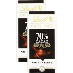 Lindt Tablette de chocolat noir Noir : 70% cacao 2x100g
