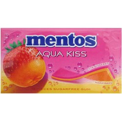 Mentos Gum Aqua Kiss Fraise Mandarine (Pièce)
