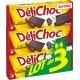 Délichoc Biscuits croustillants Chocolat Noir 3x150g