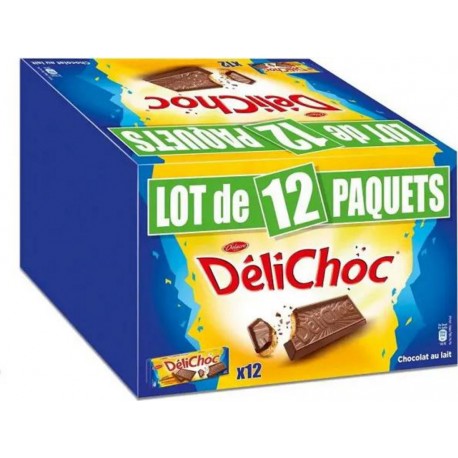 Délichoc Biscuits croustillants Chocolat au Lait 12x150g