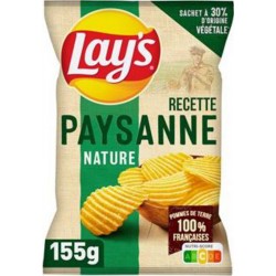 Lay's Chips recette paysanne nature 155g (lot de 2)