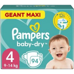 Pampers Couches Baby Dry Maxi Géant T4 x94