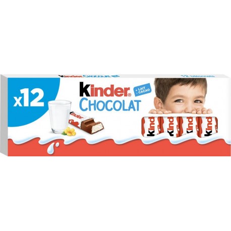 Kinder Barre chocolatée Chocolat au Lait x12 -150g