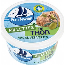 Petit Navire Rillettes Thon aux Olives Vertes 125g (lot de 5)