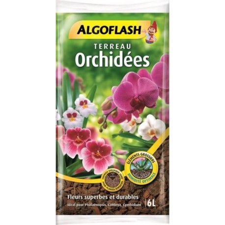 Algoflash Terreau Orchidées Fleurs Superbes et Durables 6L