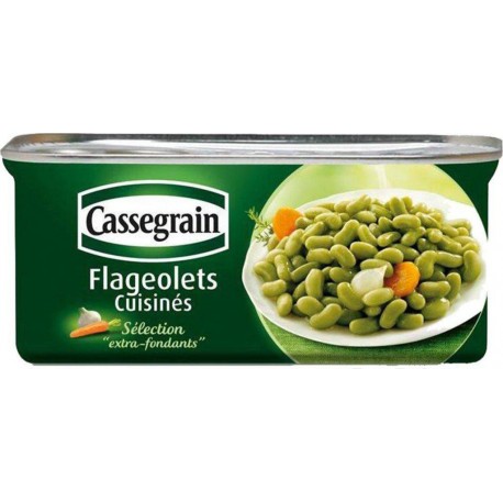 Cassegrain Flageolets Cuisinés Extra Fins 130g égoutté 200g